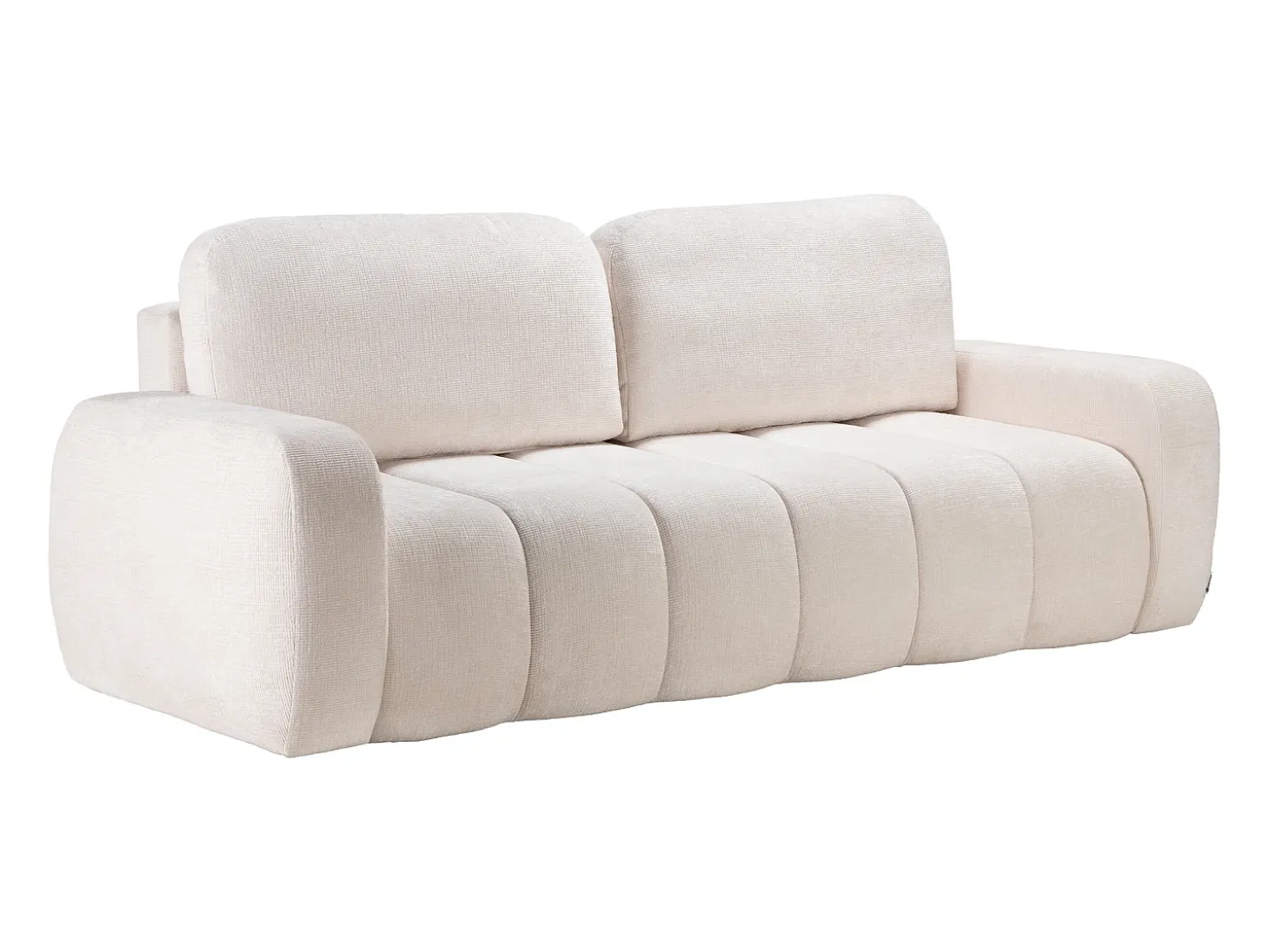 Sofá cama 3 plazas en chenilla beige TALIVO