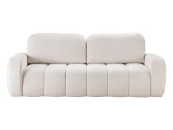 Sofá cama 3 plazas en chenilla beige TALIVO