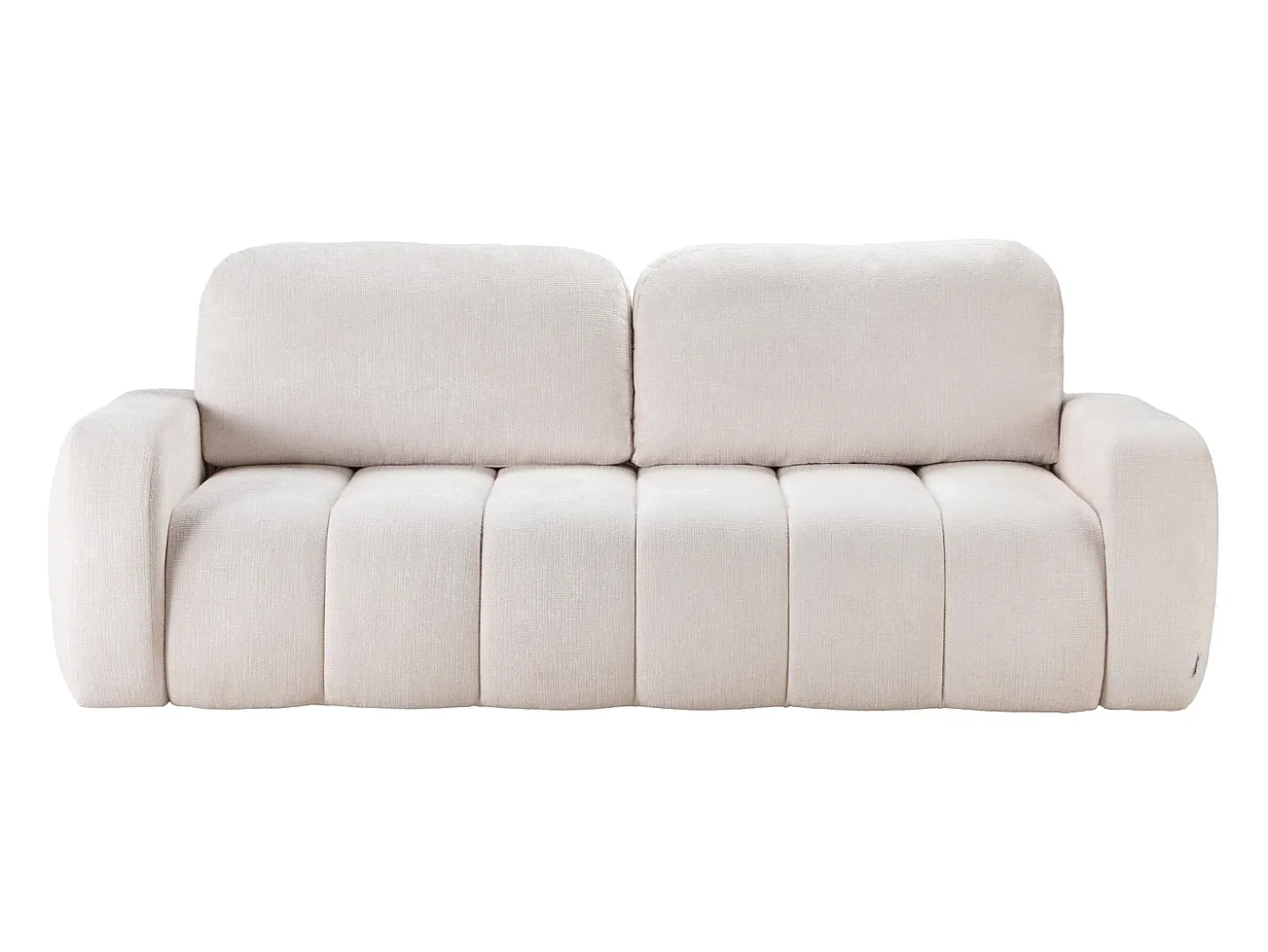 Sofá cama 3 plazas en chenilla beige TALIVO