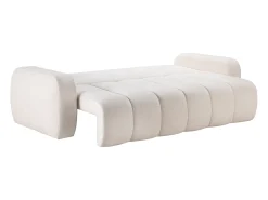 Sofá cama 3 plazas en chenilla beige TALIVO
