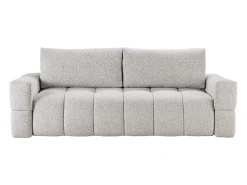 Sofá cama 3 plazas en tejido jaspeado gris claro ISSORO