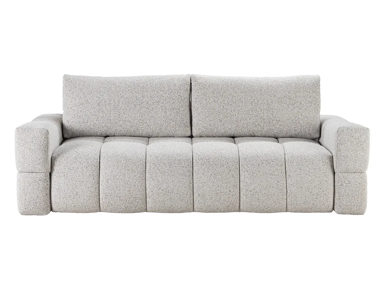 Sofá cama 3 plazas en tejido jaspeado gris claro ISSORO