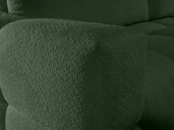 Sofá cama 3 plazas en tela de bouclé verde ISSORO II