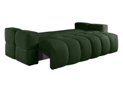 Sofá cama 3 plazas en tela de bouclé verde ISSORO II