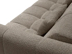 Sofá cama 4 plazas rápido en tela bouclé topo cama 160 cm RETUNA