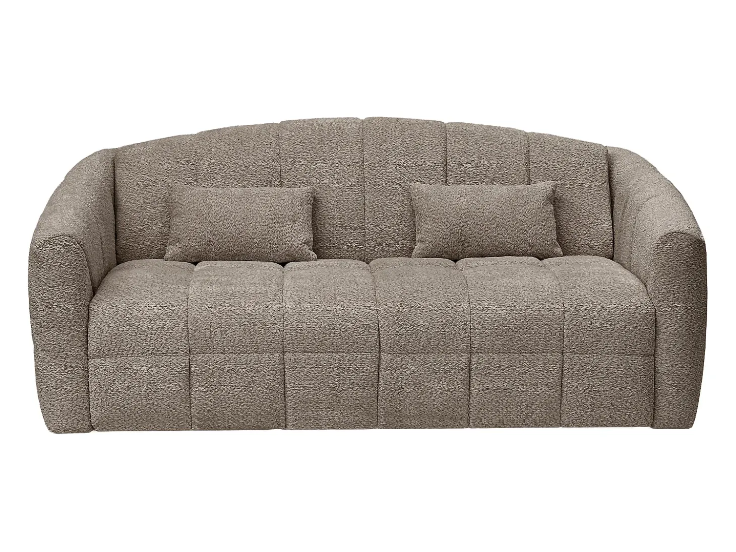 Sofá cama 4 plazas rápido en tela bouclé topo cama 160 cm RETUNA