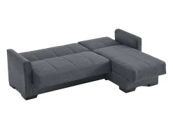 Sofá cama chaise longue Layn c/arcón para salón gris 204x80x117 cm