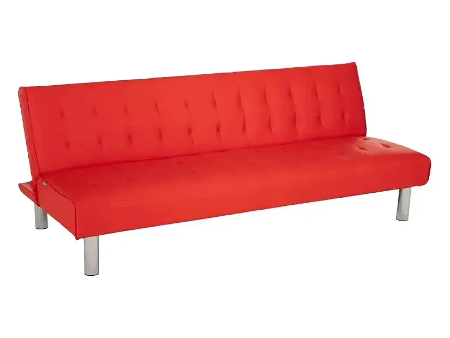 Sofá cama clic clac de 2 plazas en polipiel de diseño moderno reclinable Elly - Rojo