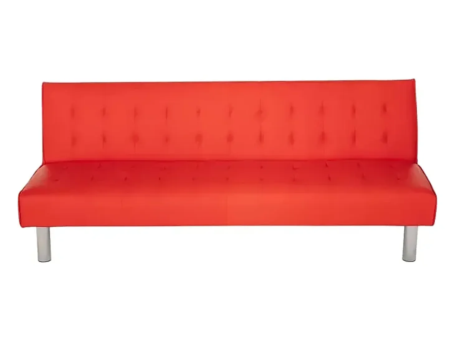 Sofá cama clic clac de 2 plazas en polipiel de diseño moderno reclinable Elly - Rojo