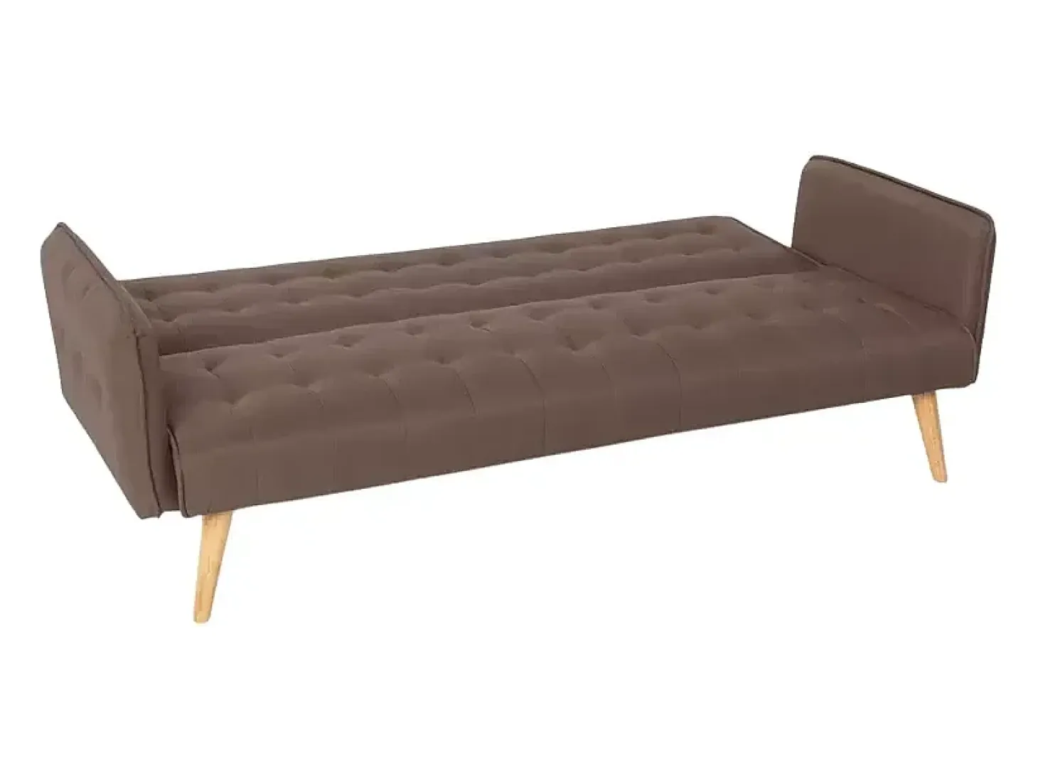 Sofá cama clic clac de 3 plazas en tejido, reclinable Malibu - Marrón