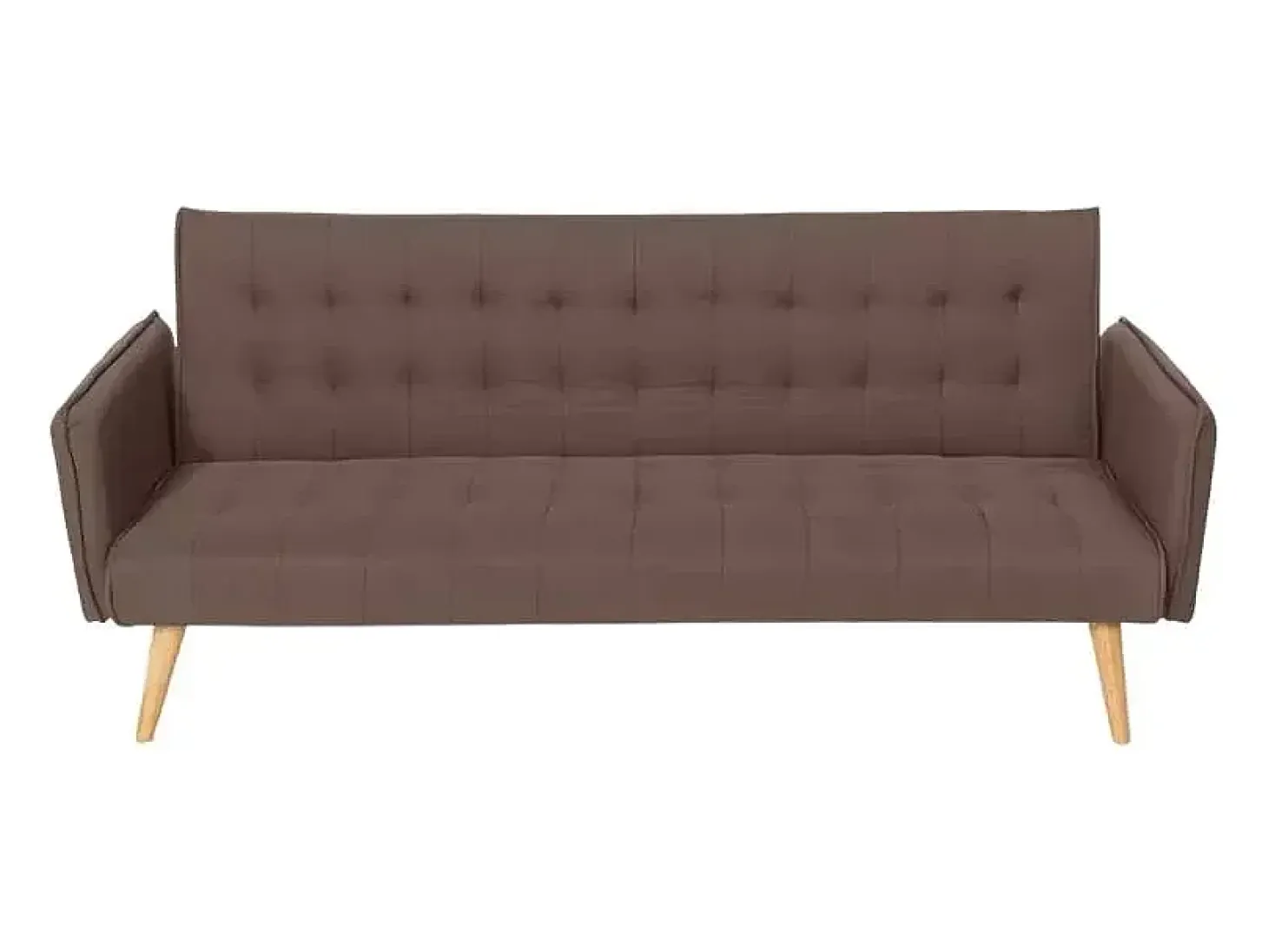 Sofá cama clic clac de 3 plazas en tejido, reclinable Malibu - Marrón