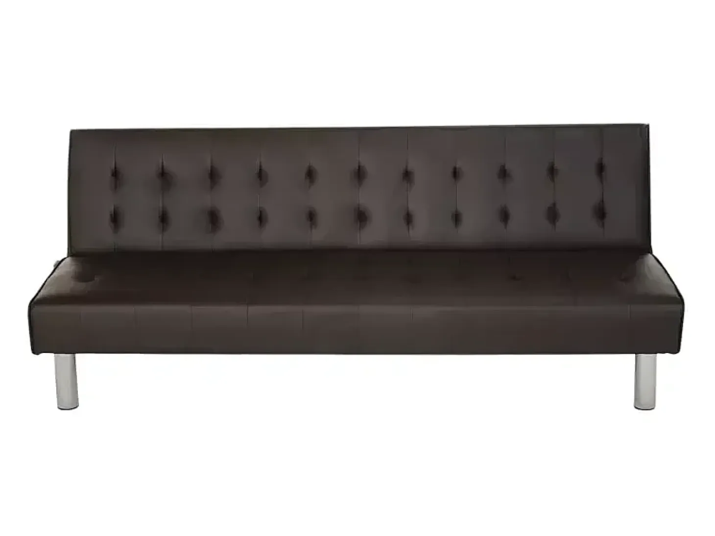 Sofá cama clic clac de 2 plazas en polipiel de diseño moderno reclinable Elly - Marrón