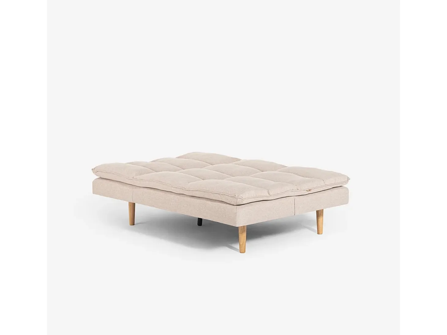 Sofá cama clic clac de 2 plazas de tela con respaldo reclinable Livra - Beige