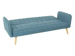 Sofá cama clic clac de 3 plazas en tejido, reclinable Malibu - Azul Marino