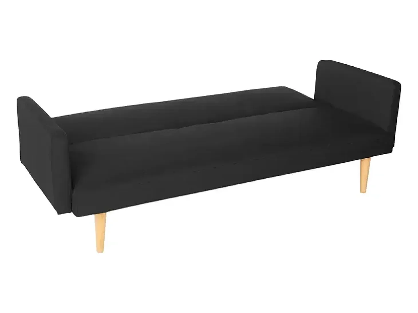 Sofá cama clic clac de 3 plazas en tejido de diseño nórdico reclinable Perla - Negro