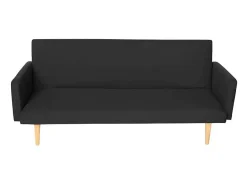 Sofá cama clic clac de 3 plazas en tejido de diseño nórdico reclinable Perla - Negro