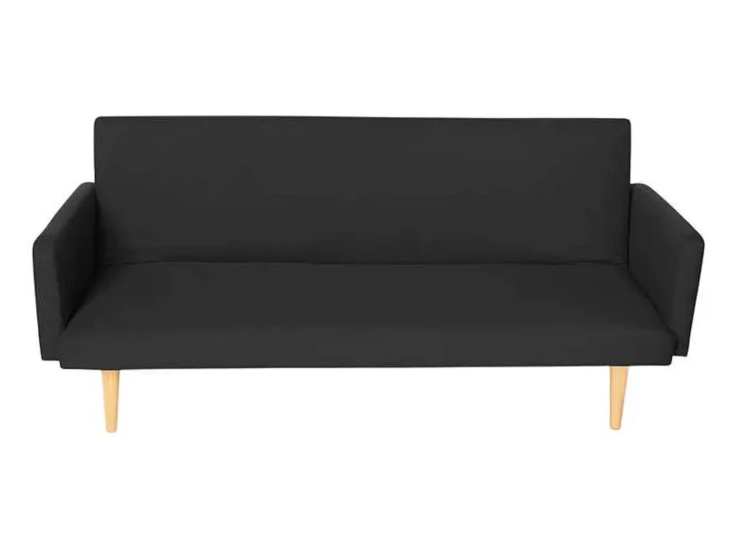 Sofá cama clic clac de 3 plazas en tejido de diseño nórdico reclinable Perla - Negro