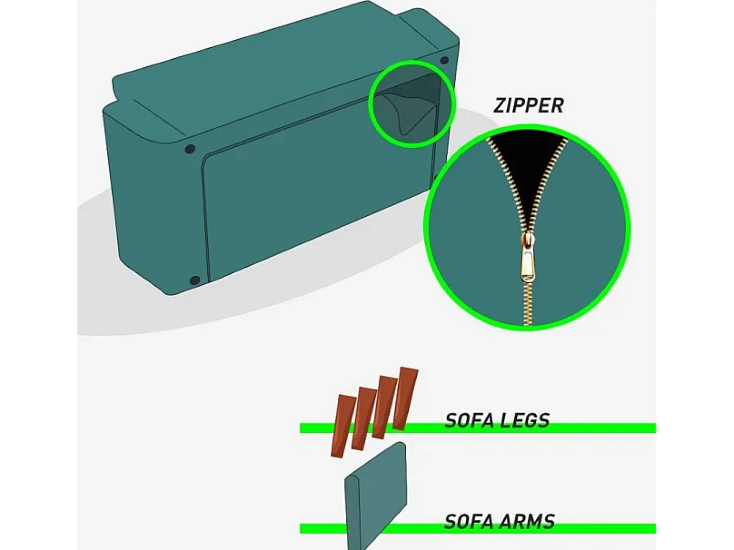 Sofá cama clic clac moderno de 3 plazas de terciopelo con patas doradas Caullae - Azul Marino
