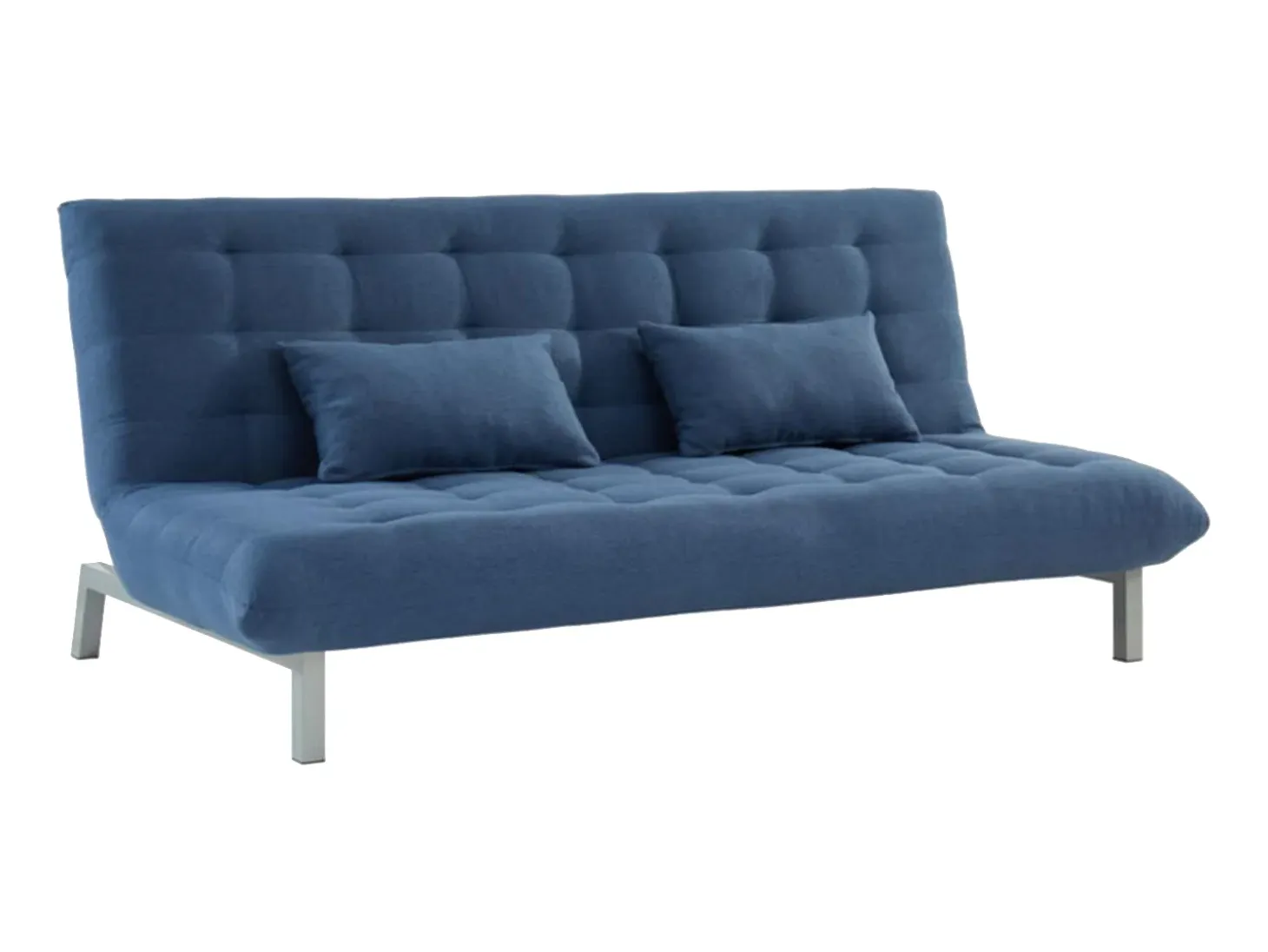 Sofá cama clic-clac 3 plazas de tela color azulHORNET
