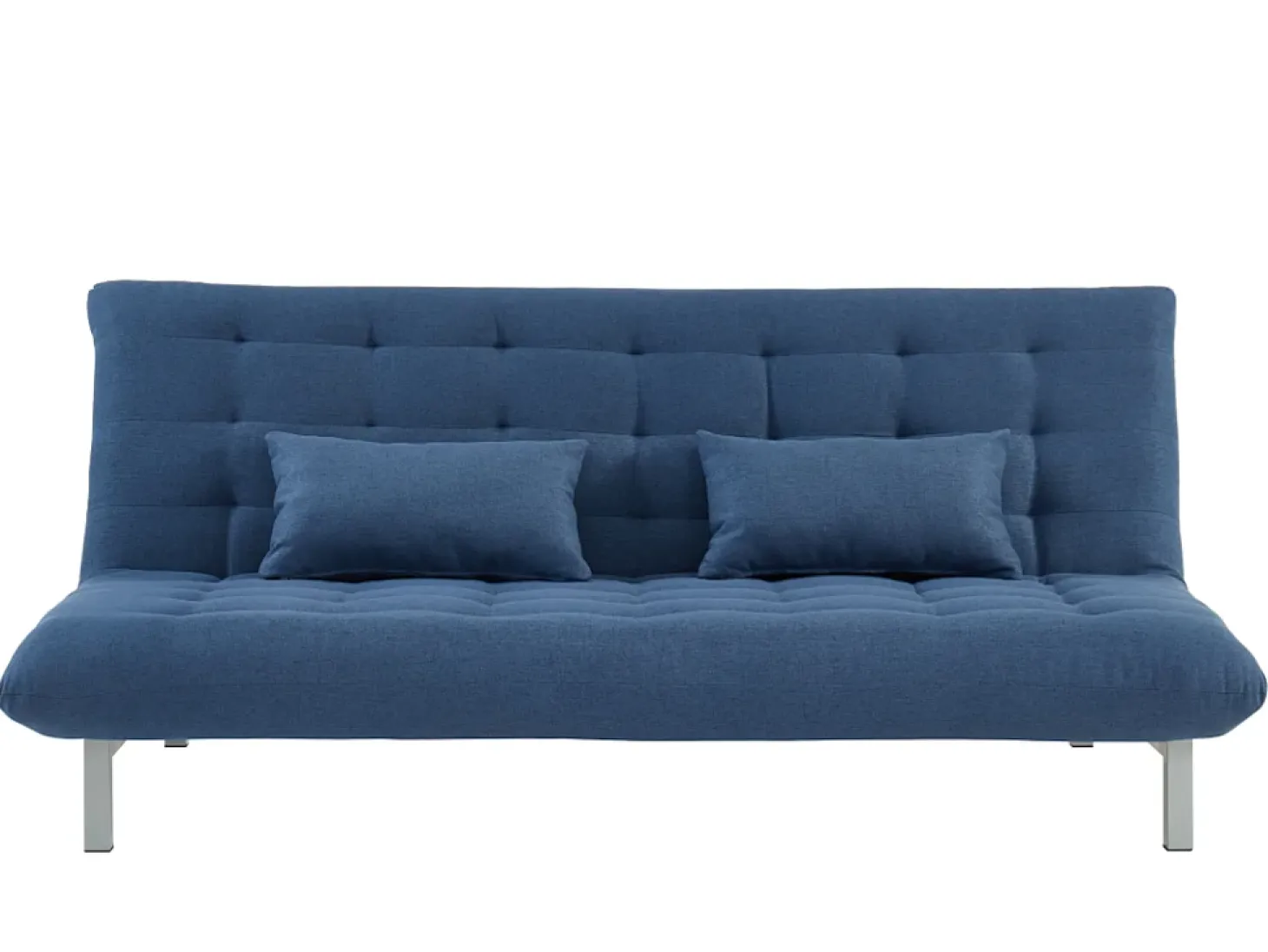 Sofá cama clic-clac 3 plazas de tela color azulHORNET