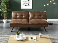 Sofá cama clic-clac 3 plazas,microfibra envejecida PEGULA