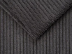 Sofá cama con apertura italiana de pana gris - Cama de 160 cm - Colchón de 22 cm - VIZIR