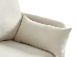 Sofá cama convertible de 3 plazas de tela color beige GRECCO