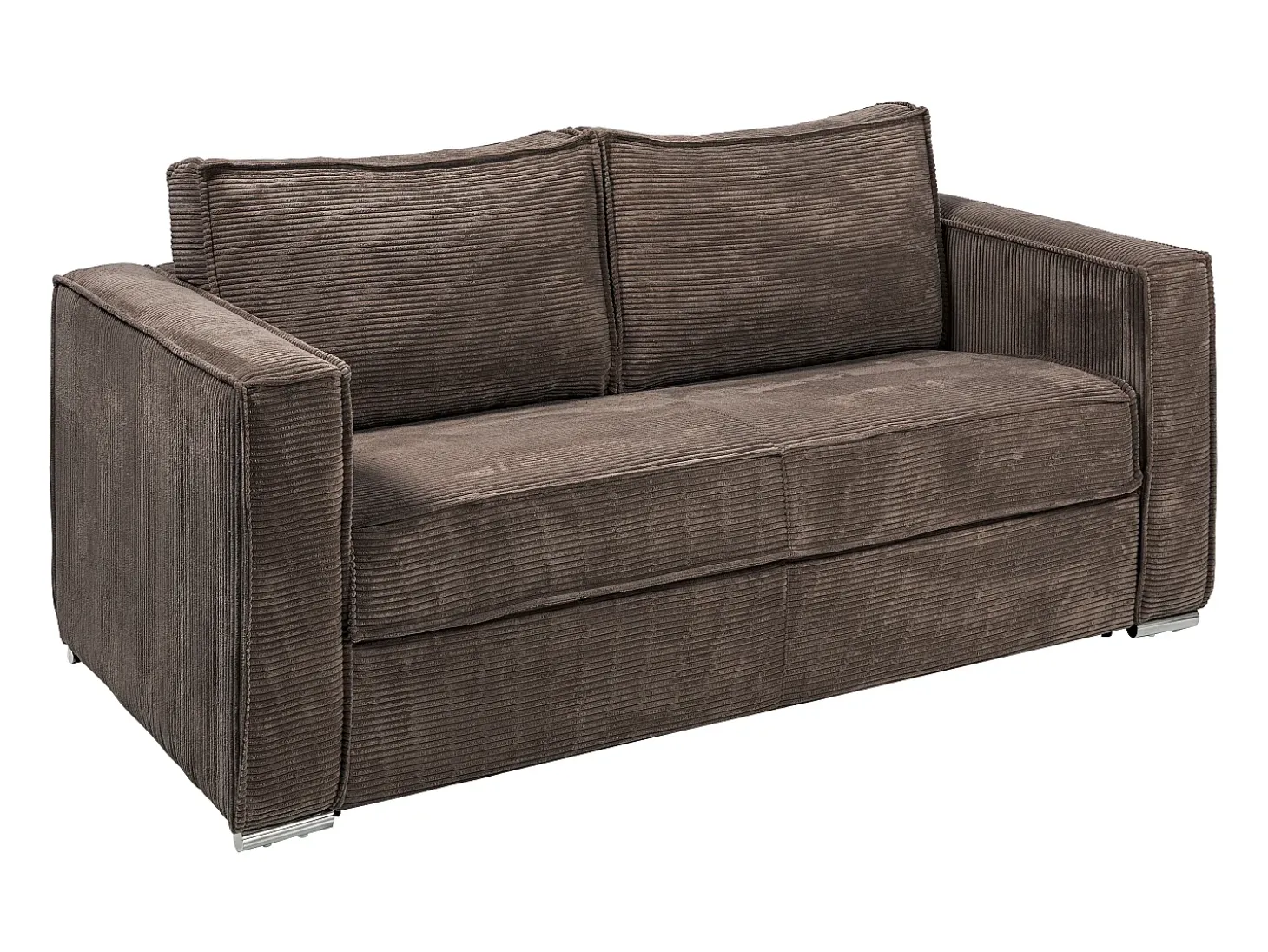 Sofá cama de 4 plazas con apertura italiana de pana beige LORETO