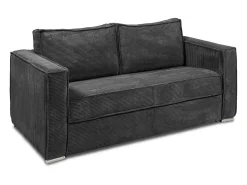 Sofá cama de 4 plazas con apertura italiana de pana beige LORETO