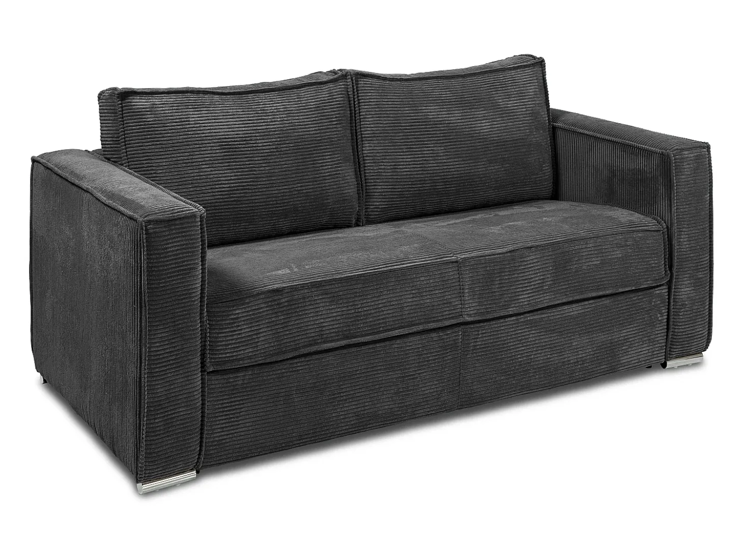 Sofá cama de 4 plazas con apertura italiana de pana beige LORETO