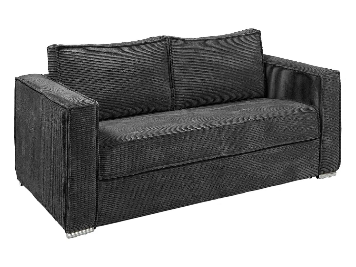 Sofá cama de 3 plazas con apertura italiana de pana beige LORETO