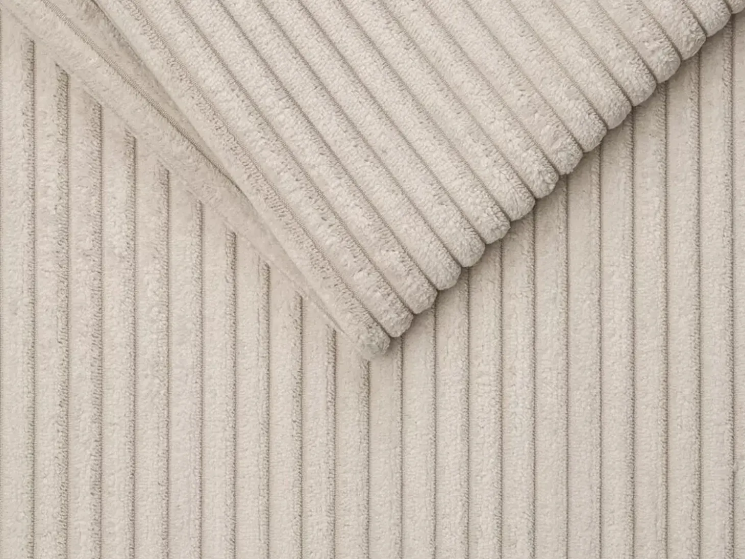 Sofá cama de 4 plazas con apertura italiana de pana beige LORETO