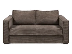 Sofá cama de 4 plazas con apertura italiana de pana beige LORETO