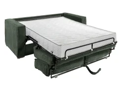 Sofá cama de 3 plazas con apertura italiana de pana beige LORETO
