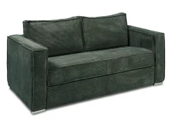 Sofá cama de 3 plazas con apertura italiana de pana beige LORETO