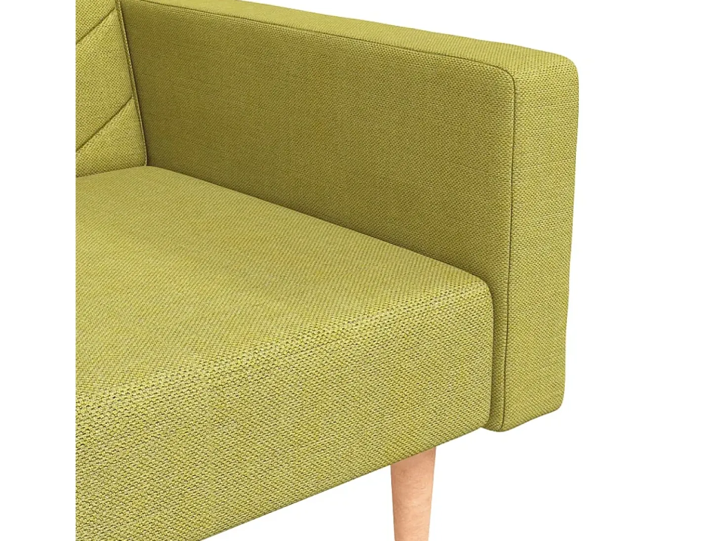 Sofá cama de 2 plazas con dos almohadas tela verde