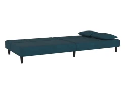 Sofá cama de 2 plazas con dos almohadas terciopelo azul