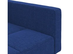 Sofá cama de 2 plazas con dos almohadas tela azul