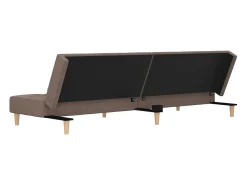 Sofá cama de 2 plazas con dos almohadas tela gris taupe