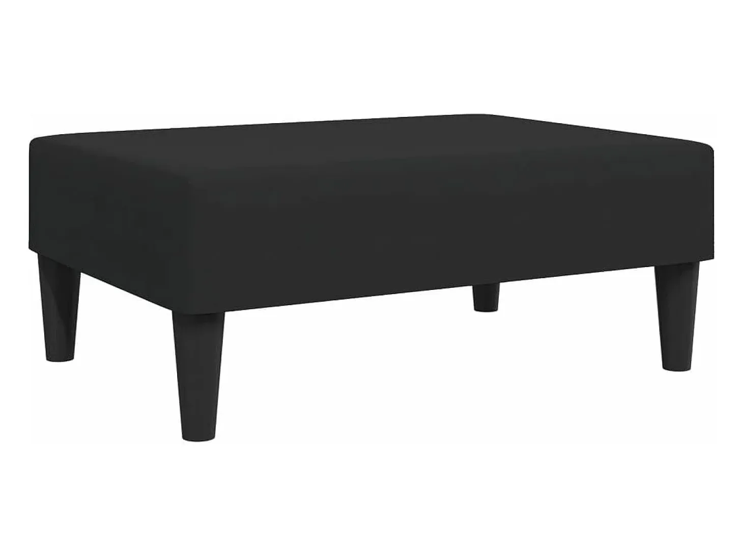 Sofá cama de 2 plazas con taburete terciopelo negro