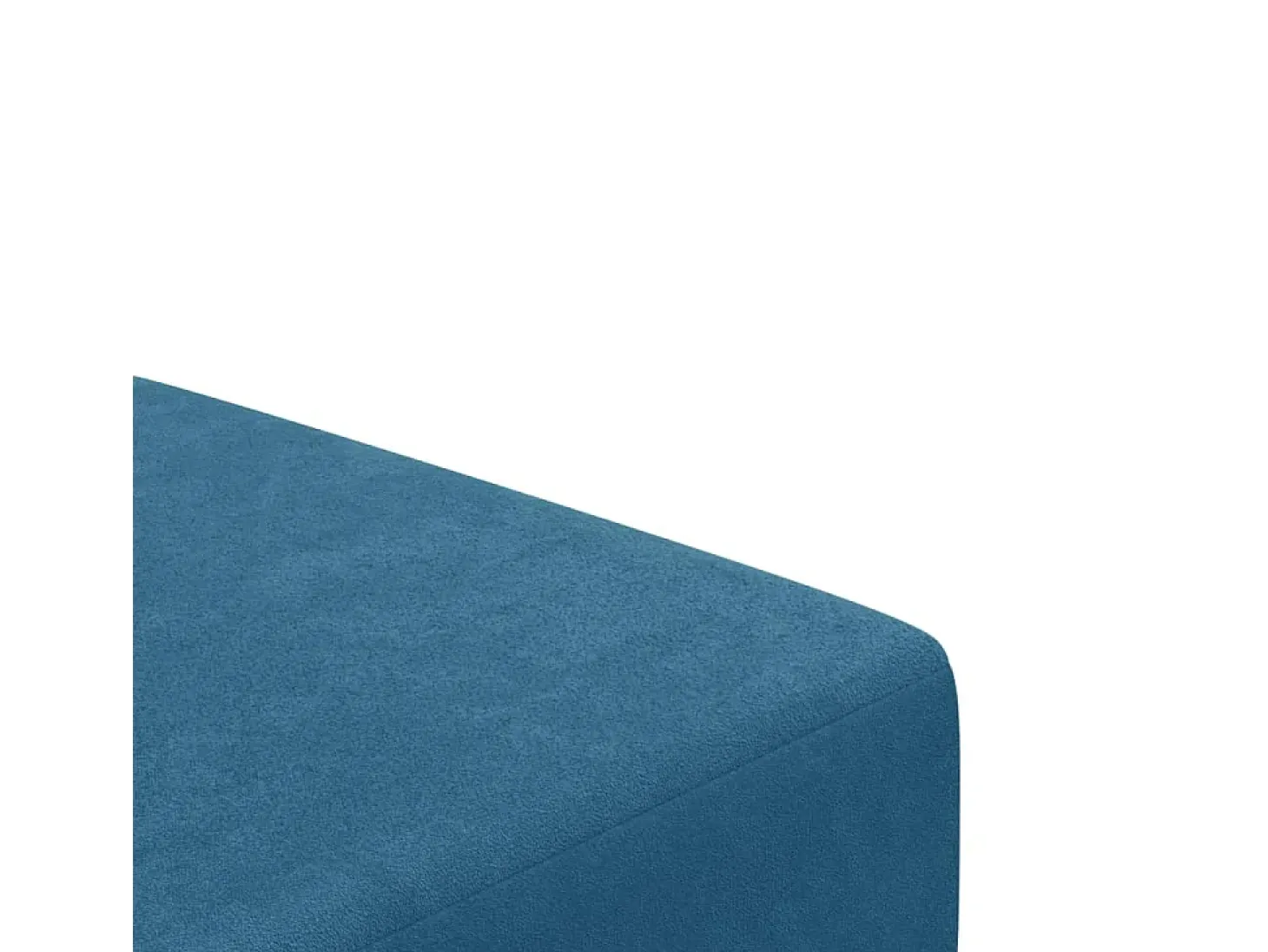 Sofá cama de 2 plazas con taburete terciopelo azul