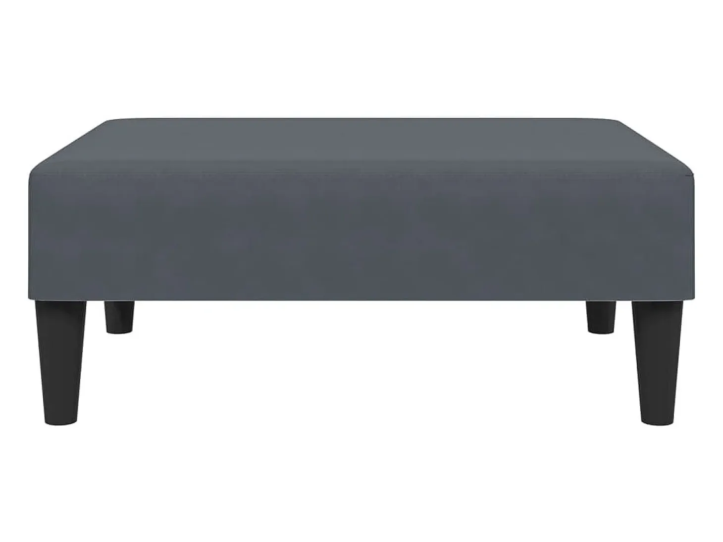 Sofá cama de 2 plazas con taburete terciopelo gris oscuro