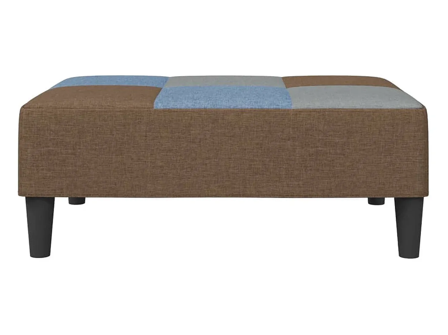 Sofá cama de 2 plazas con taburete tela Patchwork
