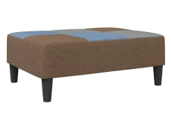 Sofá cama de 2 plazas con taburete tela Patchwork