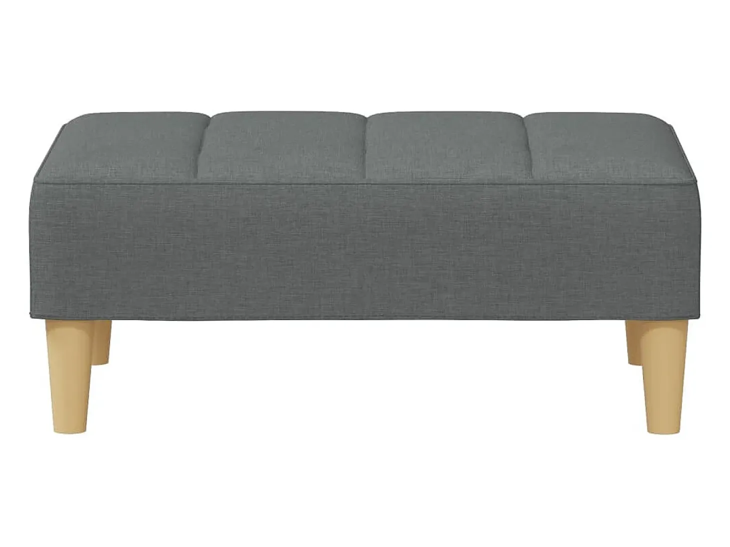 Sofá cama de 2 plazas con taburete tela gris oscuro