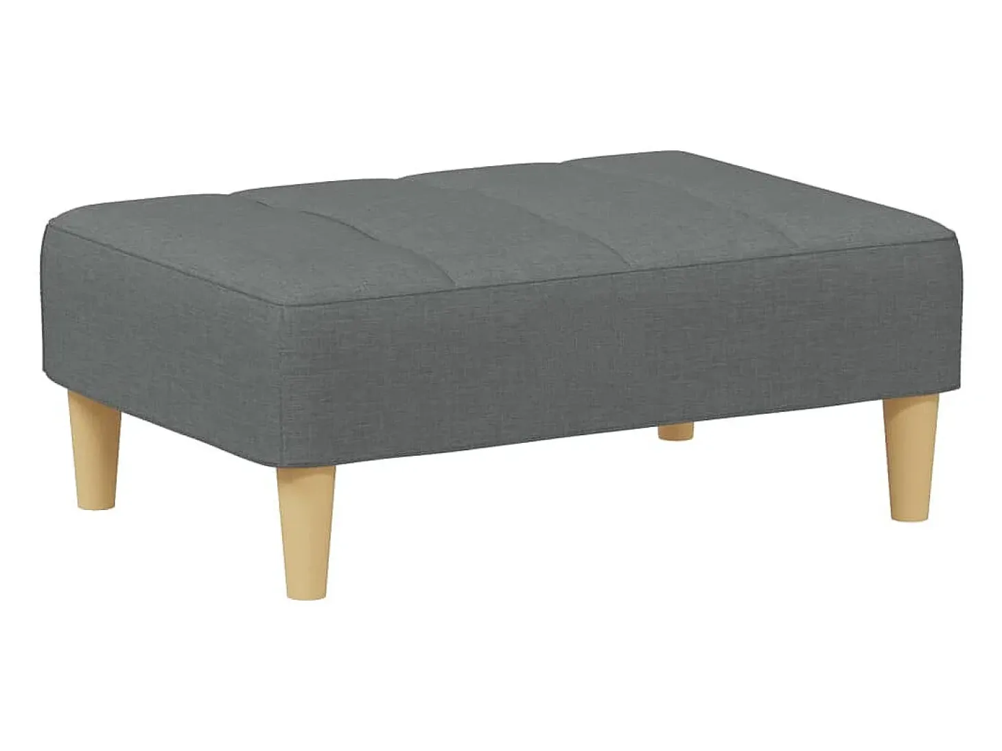 Sofá cama de 2 plazas con taburete tela gris oscuro