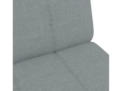 Sofá cama de 2 plazas con taburete tela gris claro