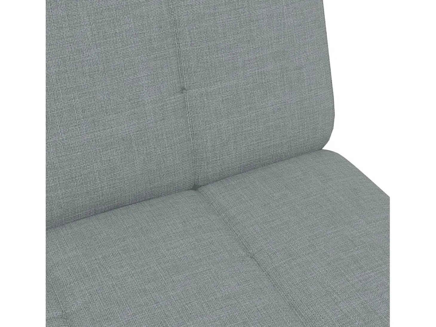 Sofá cama de 2 plazas con taburete tela gris claro