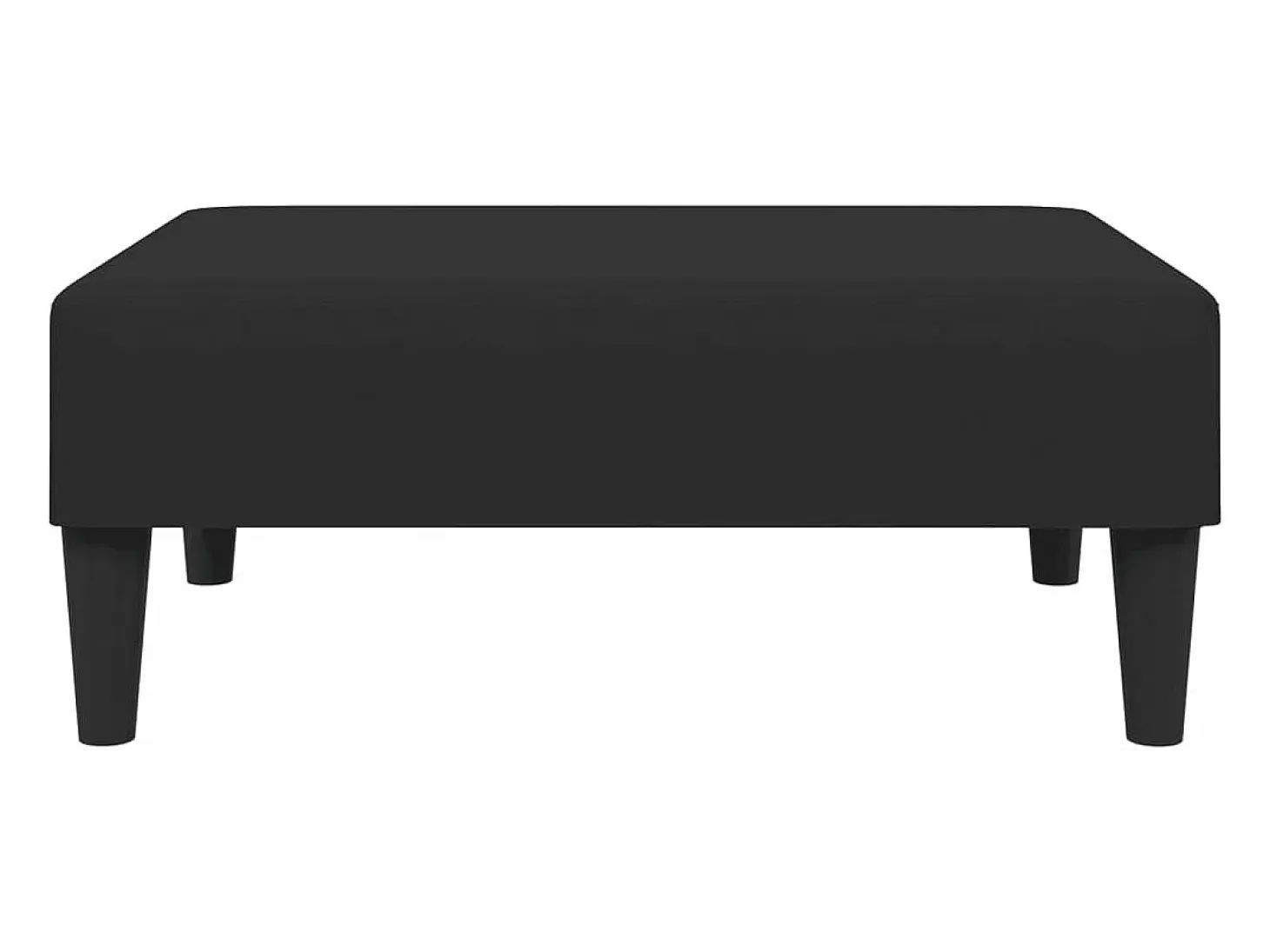 Sofá cama de 2 plazas con taburete terciopelo negro