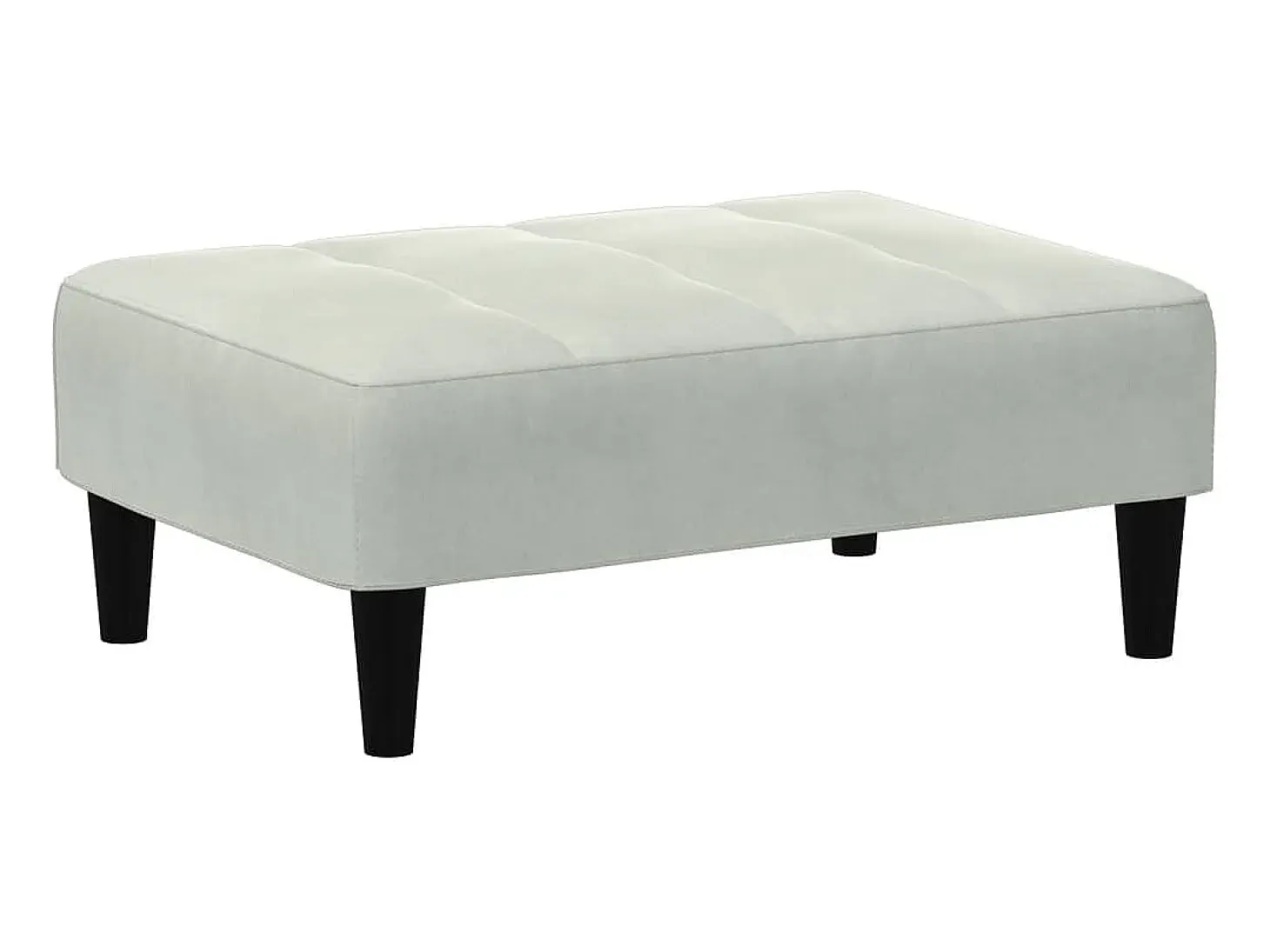 Sofá cama de 2 plazas con taburete terciopelo gris claro